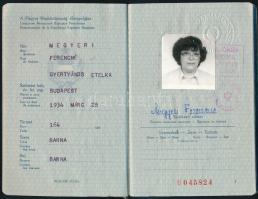 1982 Magyar Népköztársaság által kiállított útlevél algériai vízumbélyeggel