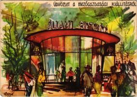Állami Biztosító - Üdvözlet a Mezőgazdasági Kiállításról (gyűrődések / creases)