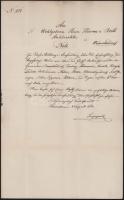 1863 Késmárk, pénzügyigazgatósági levél fekete viaszpecséttel