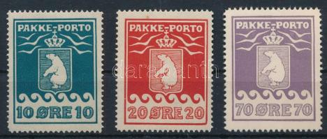 Dánia Grönland 1915/1937 Mi 7, 9, 13 (Mi EUR 190,-) (Mi 9 folt / spot)