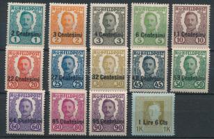 K.u.K. Feldpost 1918 Osztrák-magyar katonai posta Olaszországba teljes sor (25.000)