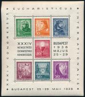 1938 Eucharisztikus blokk (tintafoltok a kereten / ink spots)