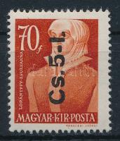 1946 Betűs Cs.5-I./70f fordított felülnyomással (20.000)