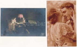 5 db RÉGI romantikus fotólap / 5 pre-1945 romantic photo postcards