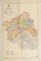 1941 Bihar vármegye térképe, 1 : 460.000, M. kir. honv. Térképészeti Intézet, 50x35 cm