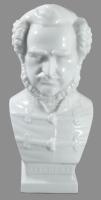 Herendi Széchenyi István porcelán büszt, fehérmázas, jelzett, hibátlan, m: 21 cm