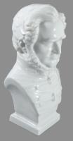 Herendi Széchenyi István porcelán büszt, fehérmázas, jelzett, hibátlan, m: 21 cm