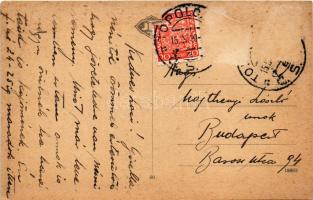 1930 Nagytapolcsány, Topolcany; Mestsky Hostinec, Tovarníky-Cukrovar, Kostol / városi vendéglő, tava...