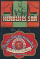 2 db sörcímke: Herkules sör, Dreher-Haggenmacher Nagyváradi Sörgyár Rt. + Ignatiu Mezey, Salonta-M[a...