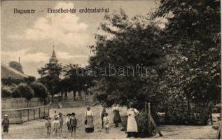 1922 Bagamér, Erzsébet tér erdészlakkal. Fogyasztási szövetkezet kiadása