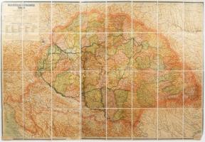 cca 1920-1930 Magyarország közigazgatási térképe, tervezte és rajzolta: Kogutowicz Manó, 1 : 900.000...