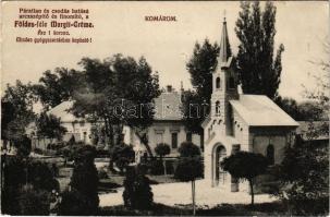 Komárom, Komárno; Erzsébet-szigeti kápolna. Földes-féle Margit Creme reklám / chapel in Alzbetínsky ...