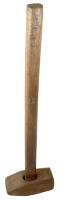 Antik bányász kőtörő kalapács, h: 60 cm