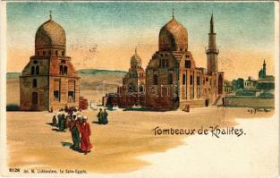 Cairo, Kairo; Tombeau des Khalifes. M. Lichtenstrern / tomb. litho s: Franke