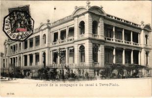 1902 Suez, Agence de la compagnie du canal á Terre-Plain / Canal Company Agency. TCV card (EM)