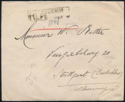 Irán 1931 Dekoratív ajánlott levél "BOUCHIR" + "DAMAS" + "ALEP" - Stut...