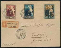 Lettország 1920 Ajánlott levél "LATWIJA / GROBINA" - "LEEPAJA"