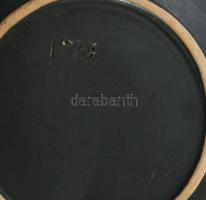 Retro iparművész falitál, jelzett, hibátlan, d: 29 cm