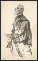 1927 Apponyi Albert (1846-1933) politikus saját kezű aláírása a tiszteletére kiadott képeslapon, jó ...