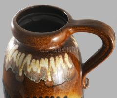 Retro német kerámia fatlava padlóváza,jelzett, hibátlan, m: 47 cm