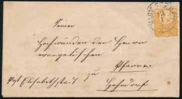 1873 Nyomtatvány 2kr bélyeggel "NAGY SZEBEN" - "ERZSÉBETVÁROS"