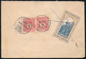 1895 Levél 2 x 5kr bérmentesítéssel, millenniumi levélzáróval, "KOLOZSVÁR" - London