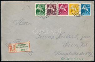 1933 Ajánlott levél Cserkész sorral bérmentesítve, "GÖDÖLLŐ / IV. JAMBOREE" - Wien