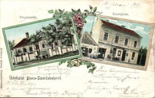 Dunaszerdahely with the Yellow castle and the Town hall (small tear)