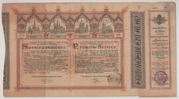 1886. Budapest "Egyházi Műemlék Alap" sorsjegykölcsön 5Ft-ról a lipótvárosi bazilika felép...