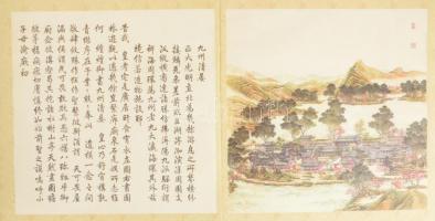 Japán leporellókönyv, színes illusztrációkkal, japán nyelven. Kiadói egészvászon-kötés, kiadói tokba...