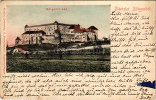 1902 Zólyom, Zvolen; vár. Lechnitzky O. kiadása (Besztercebánya) / castle + "ZÓLYOM-BREZÓ - ZÓL...