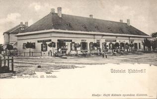 Kisbér Batthyány téri bérház Török István és Rosenberg üzleteivel