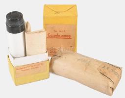 1942-1943 Gázsebcsomag, hiánytalan, gyári állapotú, tartalma gázsebre hintendő por, tabletta, itatós...