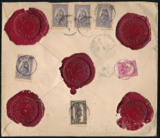 1929 Penzeslevel Keskeny Madonna 4 x 1P + kiegeszito belyegekkel ACS - HEGYESHALOM / Insured cover with 4 x Mi 427