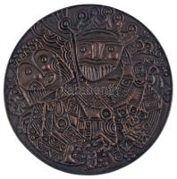 DN "Szent István és Gizella" stilizált ábrázolású, egyoldalas, öntött bronz emlékérem (117...