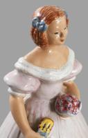 Déryné mázas kerámia szobor, jelzés nélkül, hibátlan, m: 24 cm