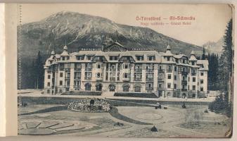 Tátra, Magas-Tátra, Vysoké Tatry; képeslapfüzet 6 képeslappal (hiányos) / postcard booklet with 6 po...