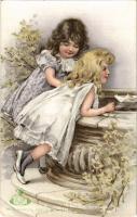 Gyerek művészlap. Szénásy és Reimann kiadása / children art postcard (EM)