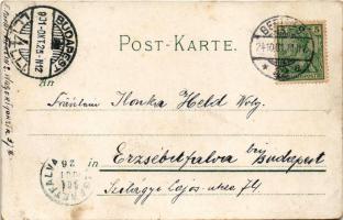 1901 Berlin, Friedrichstrasse, Ecke Unter den Linden, Victoria Hotel / street, hotel, café and resta...