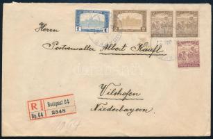1921 Ajánlott levél 5 db bélyeggel Németországba