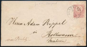 1875 5kr díjjegyes boríték "SLANICZA / ÁRVA M."