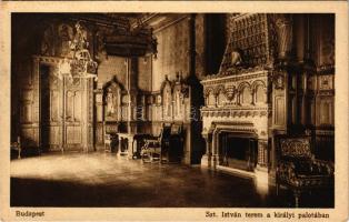 Budapest I. Vár, Szent István terem a királyi palotában. Rigler r.-t. kiadása 79. sz. (EK)