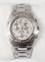Jacques Lemans karóra, fém szíjjal, kvarc, dátumkijelzéssel, működik, dobozában. leírással d: 42 mm