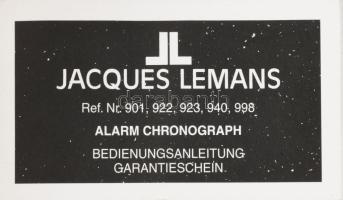 Jacques Lemans karóra, fém szíjjal, kvarc, dátumkijelzéssel, működik, dobozában. leírással d: 42 mm