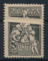 Románia 1928 Adóbélyeg Mi 11 óriási papírránccal
