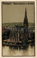 Stuttgart Johanneskirche litho