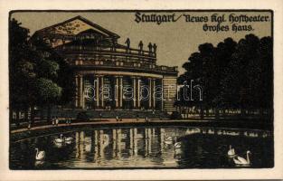 Stuttgart Royal Theatre litho