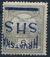 SHS 1918 Turul 6f fordított felülnyomattal, Bodor vizsgálójellel