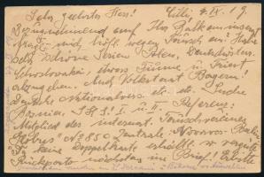 1921 Levelezőlap díjkiegészítéssel, "CELJE"