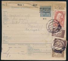 1921 Csomagszállító 4 bélyeggel "MOSTAR"